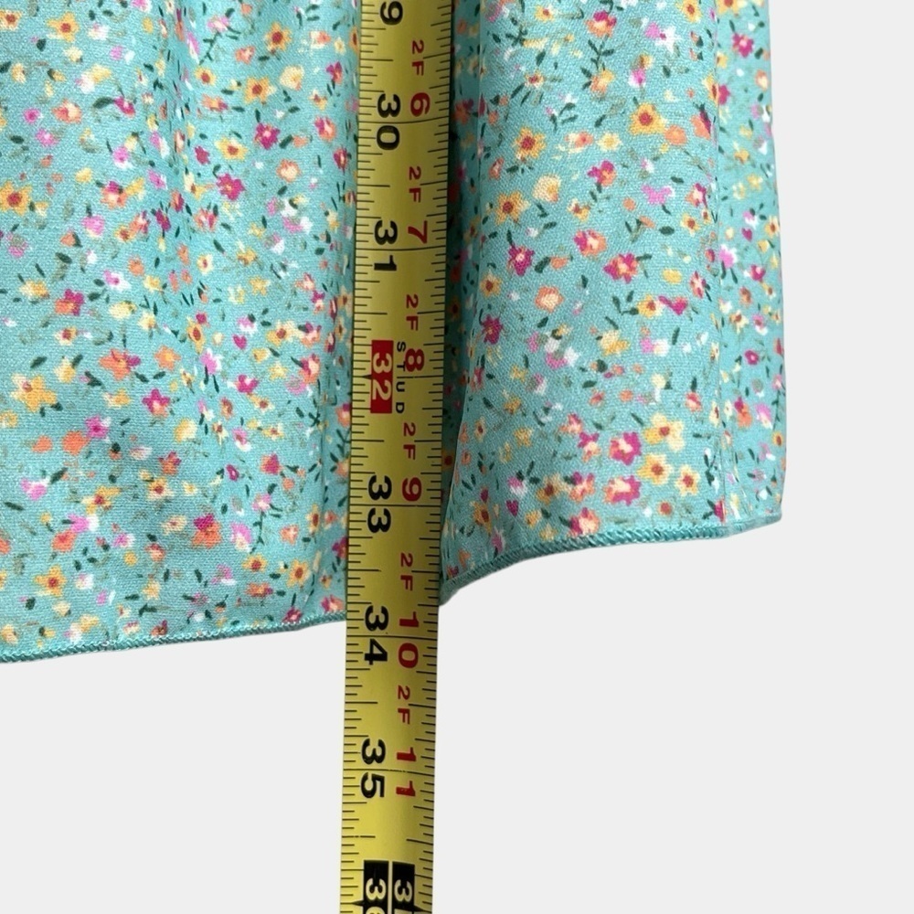 Altar’d State Floral Mini Dress Size M Mint Green Babydoll Tiered Summer NEW - Picture 8 of 13